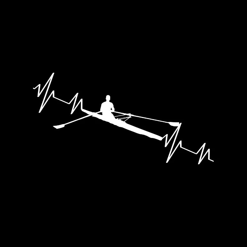 Rowing Single Scull Heartbeat, Rower's Pulse Tee
