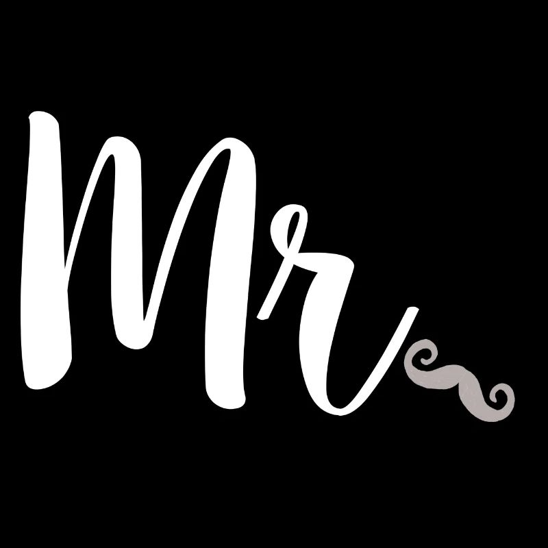 Mr Moustache Dot white