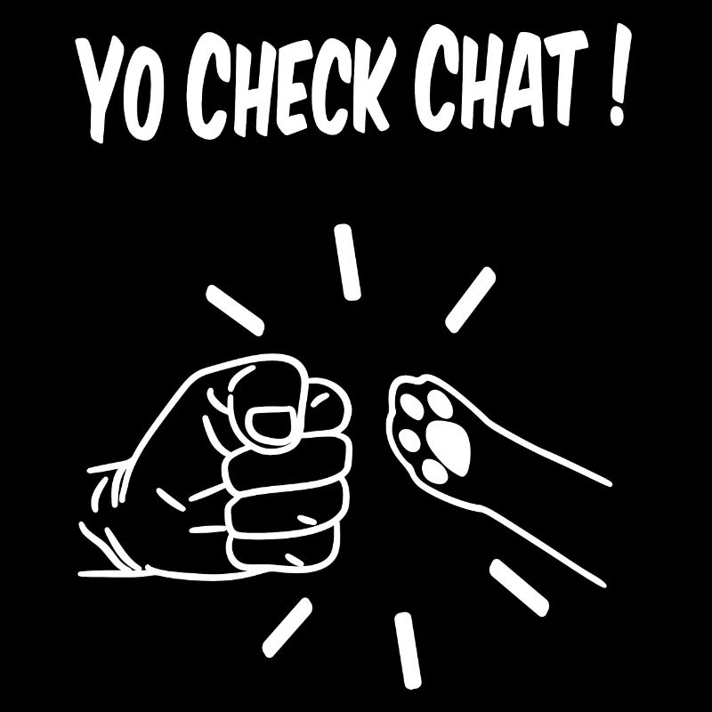 Idée cadeau tee shirt chat humour - check chat