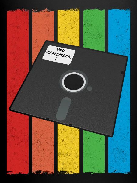 Retro computer disk