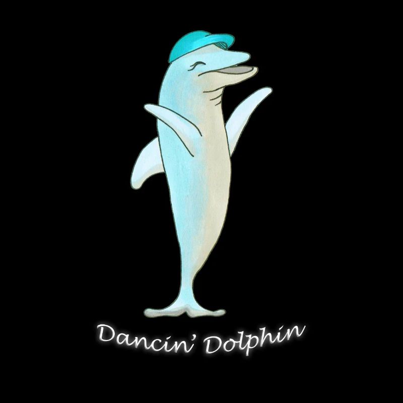 Dauphin dansant dans un chapeau.