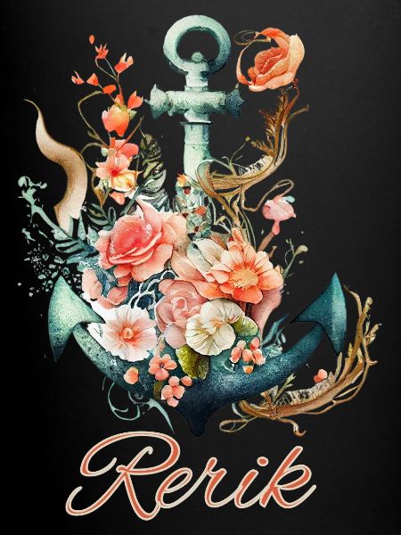 Ancre Rerik avec fleurs