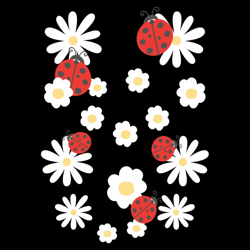 Marienkäfer Glücksbringer mit Blumen Geschenk