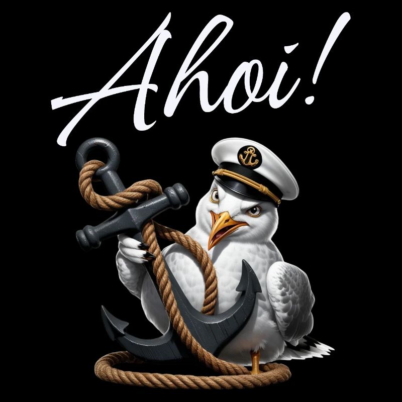 Ohé! Drôle de mouette avec ancre