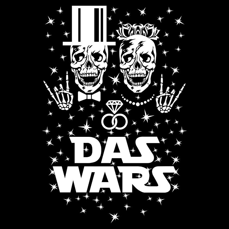 05 Skulls DAS WARS Bride Groom Wedding Rings