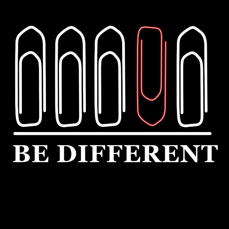 Être différent, trombone, bureau