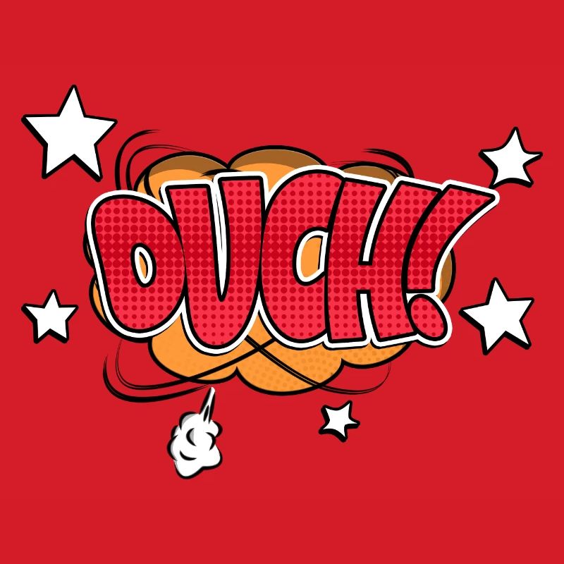 Ouch! Comic Style Bubble Graffiti Lettering