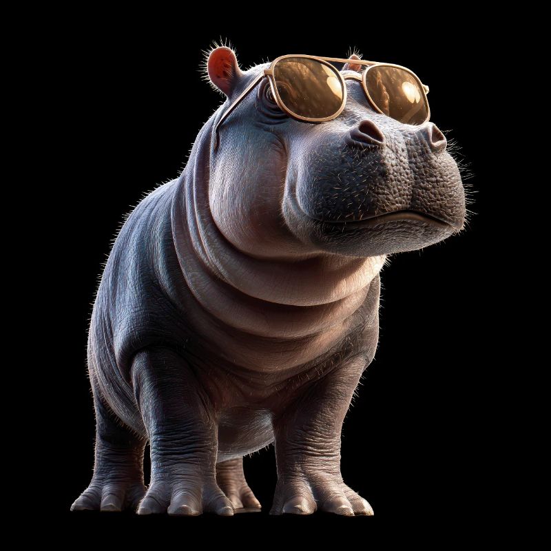 Nilpferd Flusspferd Mama Hippopotamus Cooles Hippo