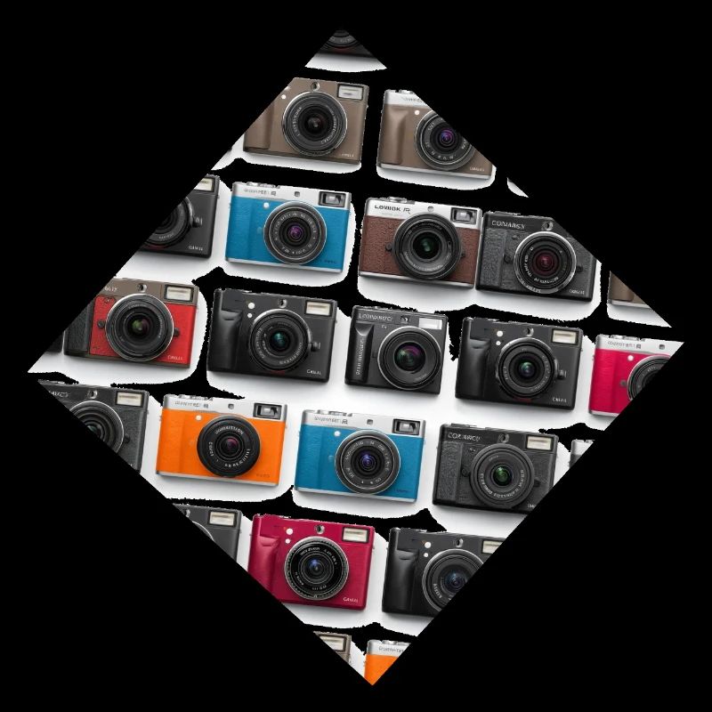 Colorful camera pattern print
