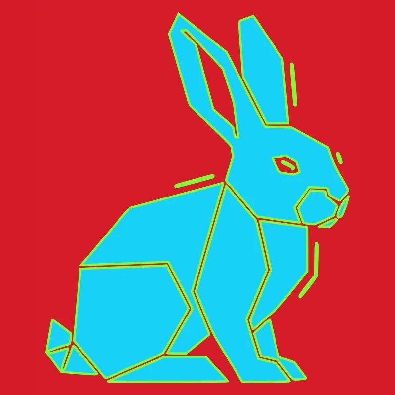 Geometric Bunny Low Poly Modern