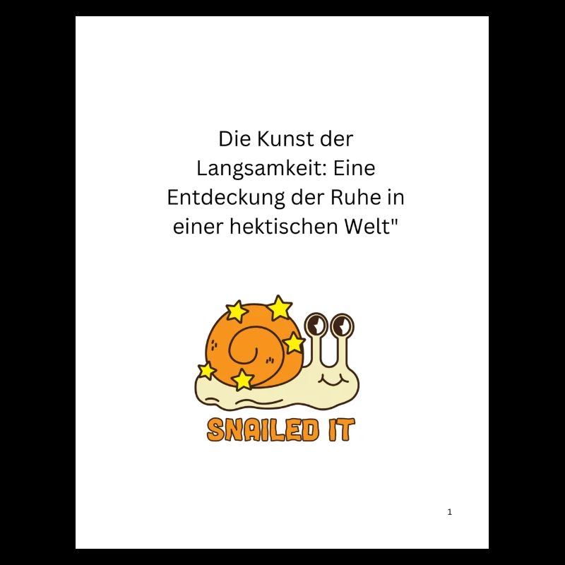 Die Kunst der Langsamkeit im Alltag