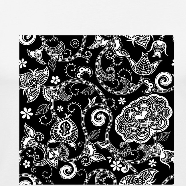 design floral vintage noir et blanc