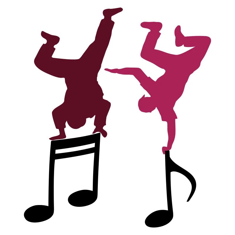 Dancer with music notes - dancing dancer dance