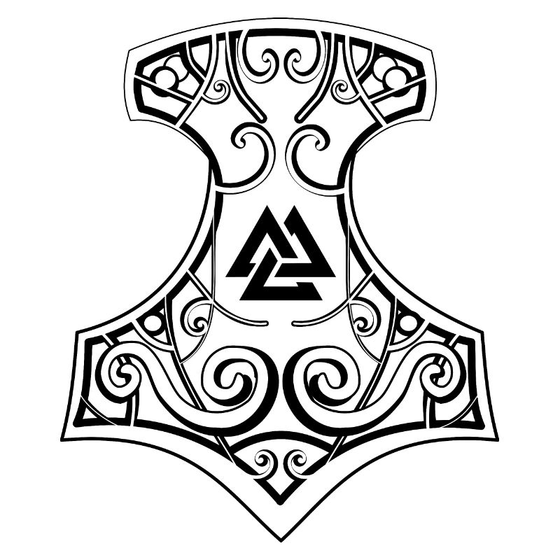 Thor's Hammer - Mjölnir with Valknut