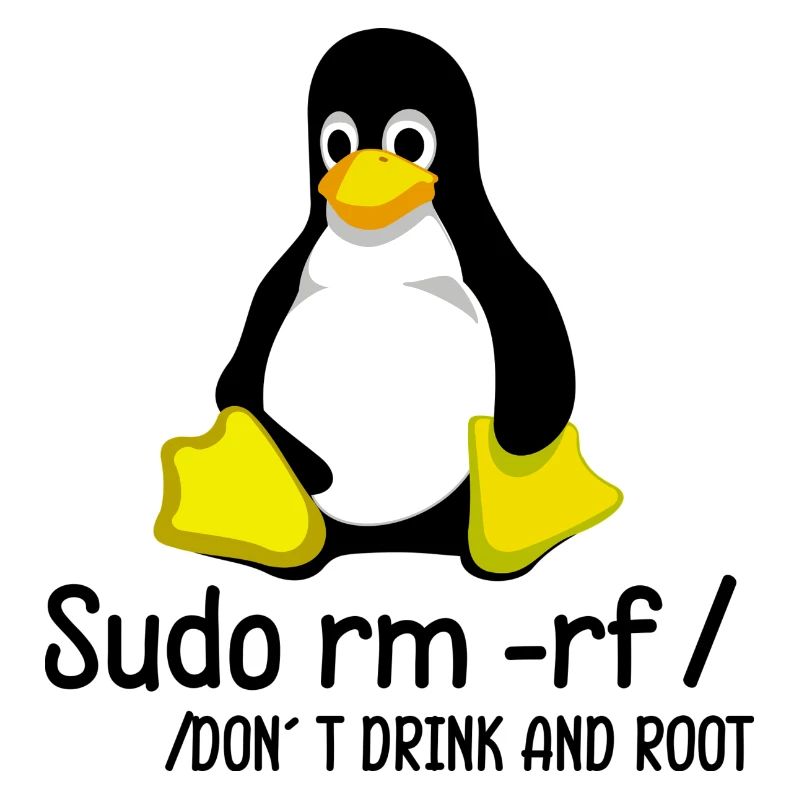 Root Programmierer Tux Pinguin Coding
