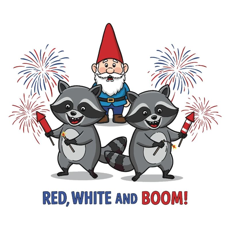 Raton laveur 4 juillet Feu d’artifice