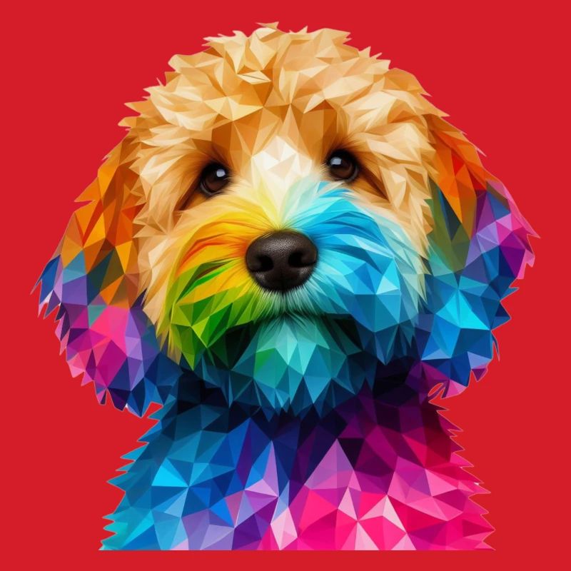 Modern geometric dog's muzzle cockapoo