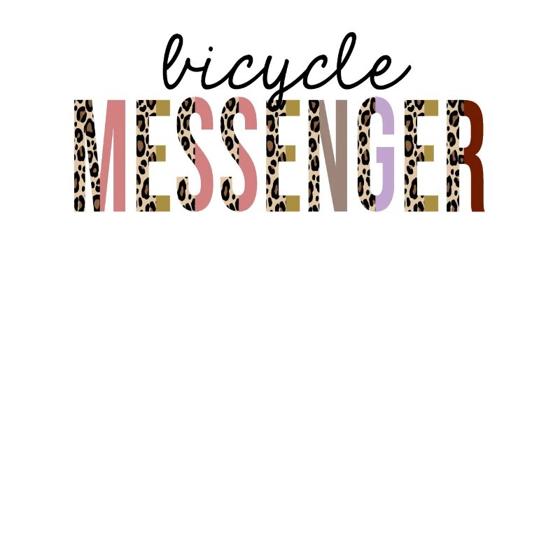 Bicycle Messenger Leopard Print Funny
