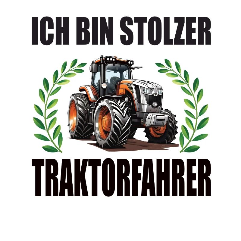 Stolzer Traktorfahrer Lustiges Traktor Fahrer