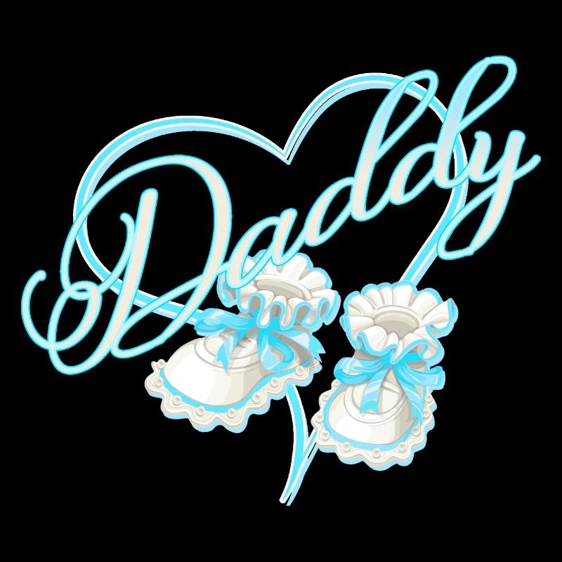 Daddy mit Herz Junge Babyschuhe blau