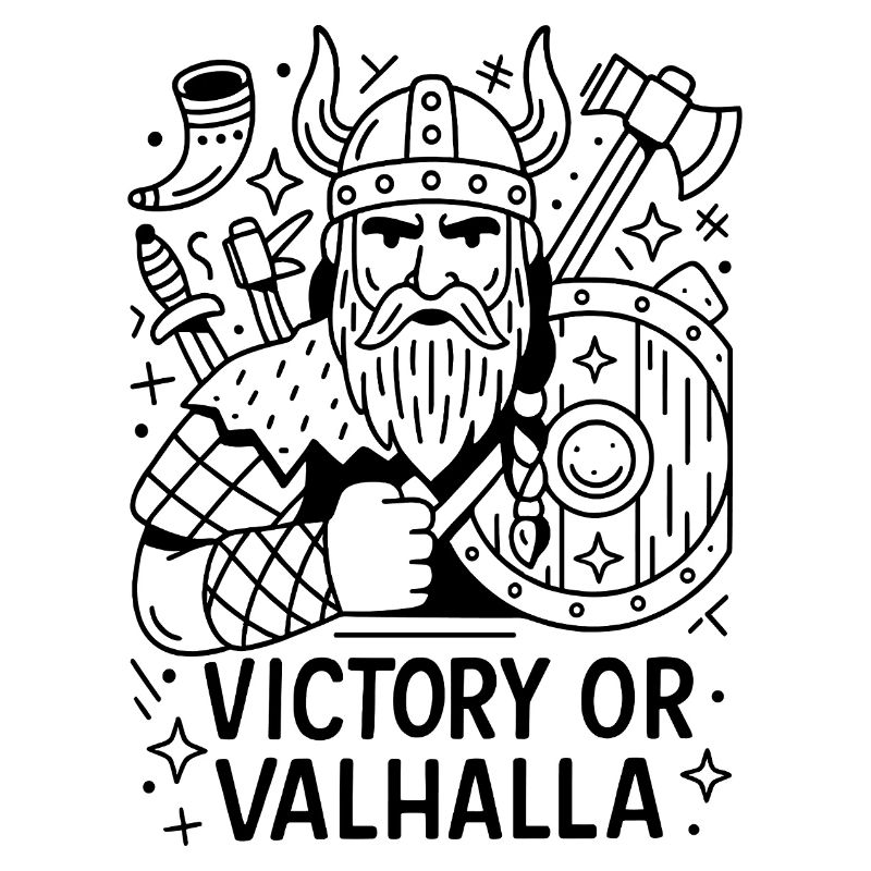 Victory or Valhalla - Wikinger-Design