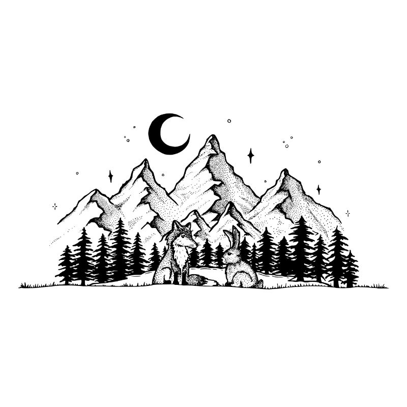 Fuchs Hase Gute Nacht Kinder Bild Geschenk