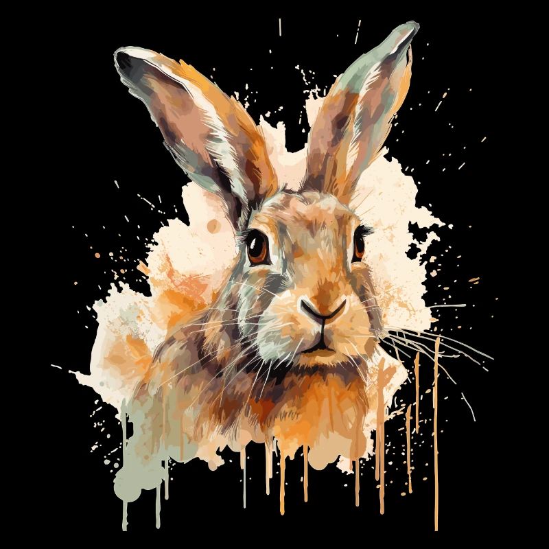 Rabbit Bunny Splash Aquarell