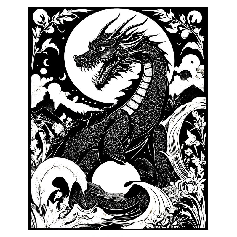Schwarzer Drache