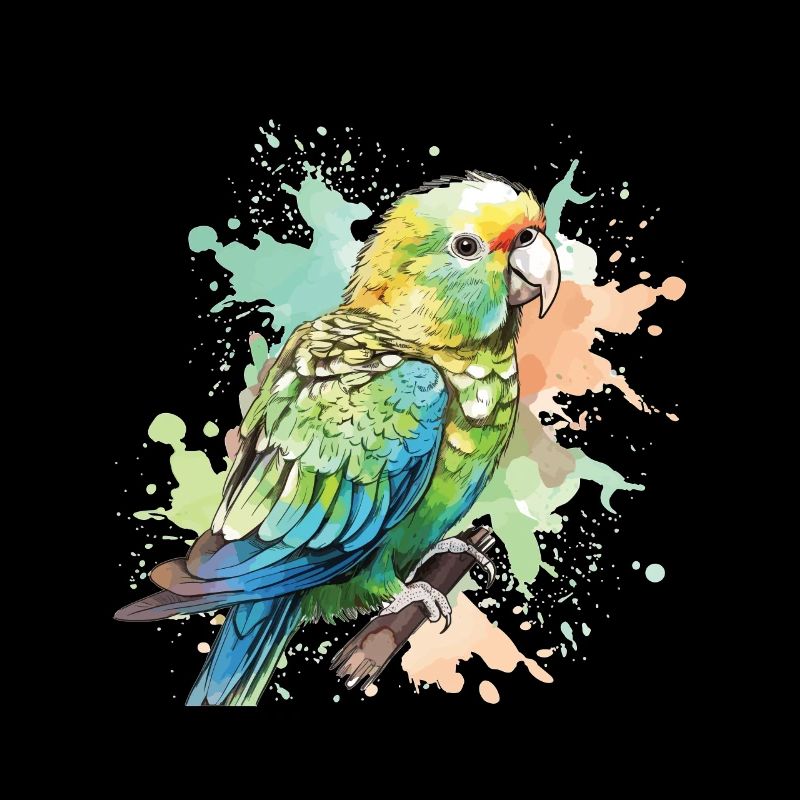 Art de l’aquarelle mignonne perruche