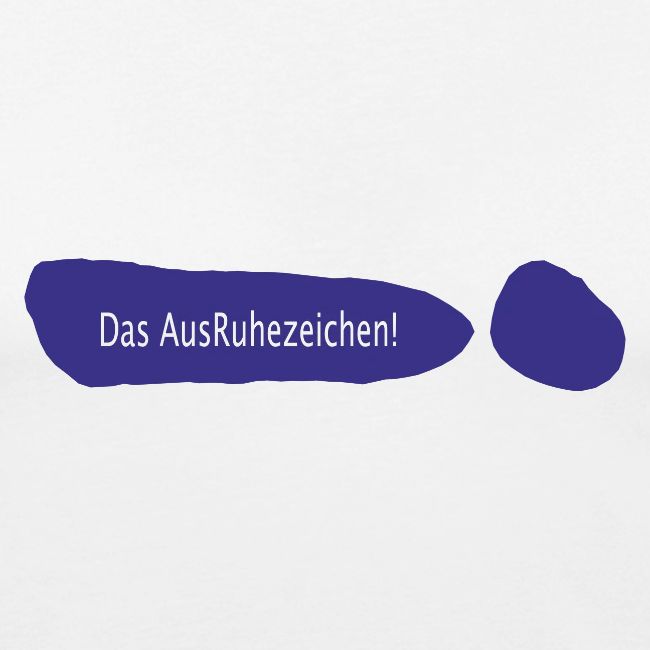 Ausruhezeichen neu blau