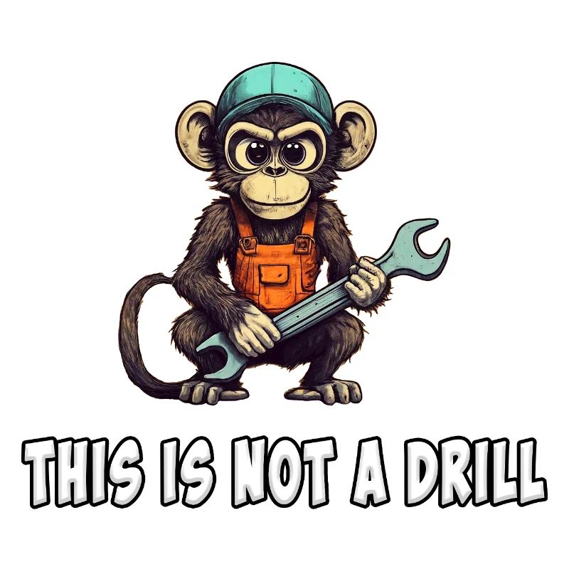 This Is Not a Drill - Monkey with Spanner Design