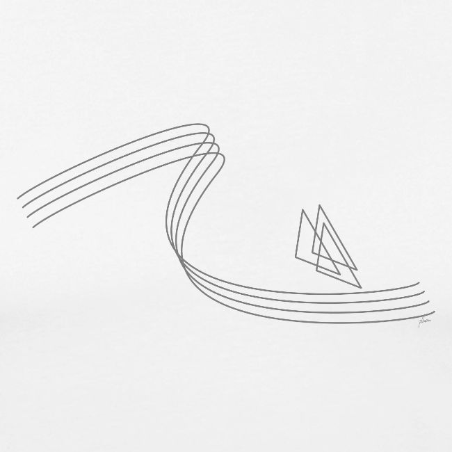 Windsurfing in the Wave - Lines (Grey)