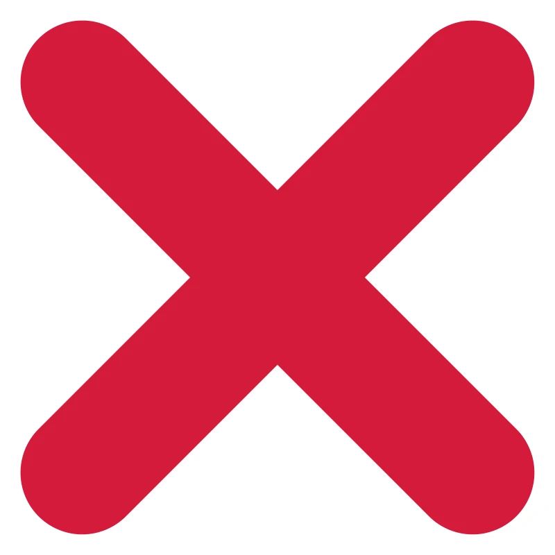 X Croix Croix Cocher Stop Attention Symbole Forme