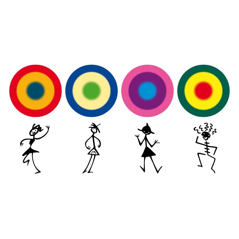 dancing stick figure drawing graffiti cheerful