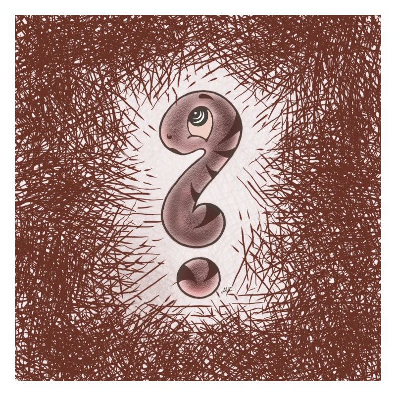 Mignon Point d’interrogation Serpent Brun