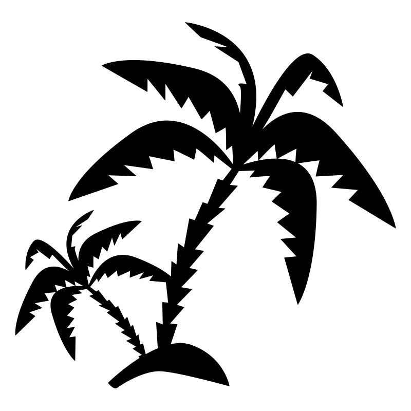 Two palm trees