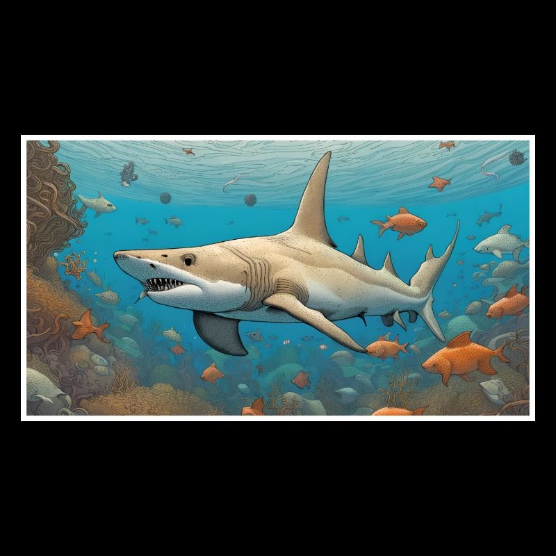 Haifisch | Shark Comic Illustration