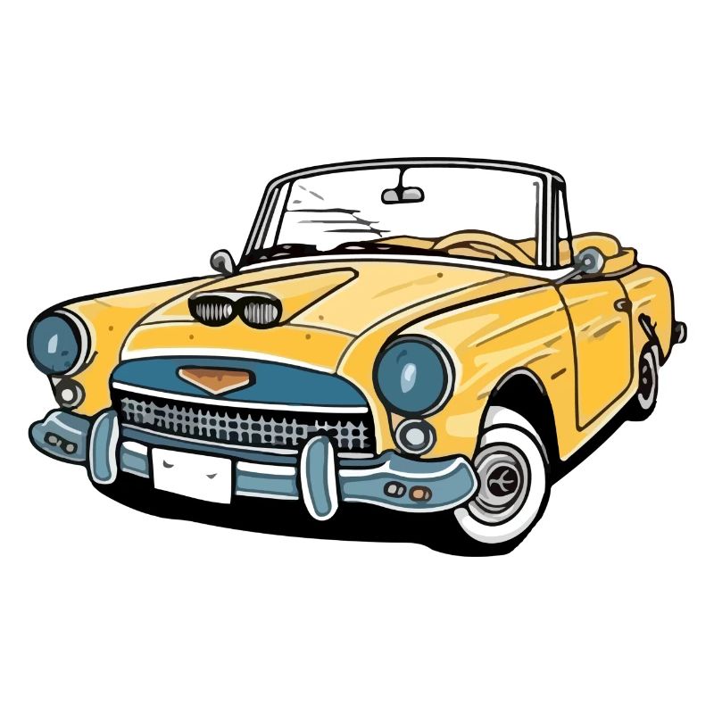 Cabriolet convertible jaune