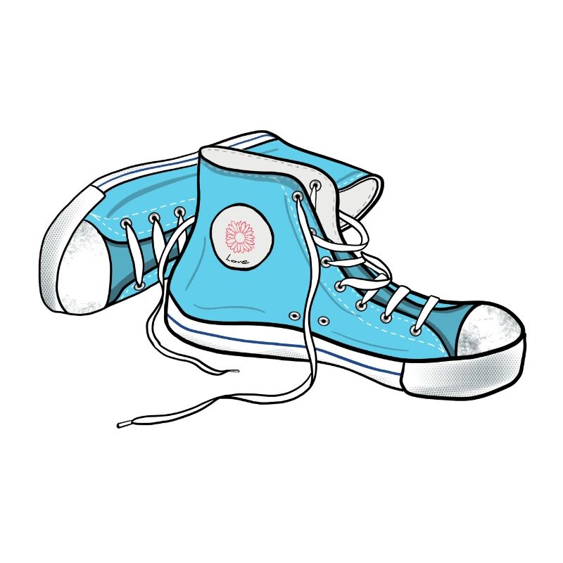 Comic Chucks blue