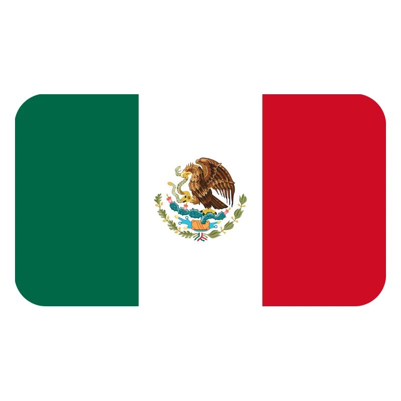 MEXICO FLAG round corner 400 dpi