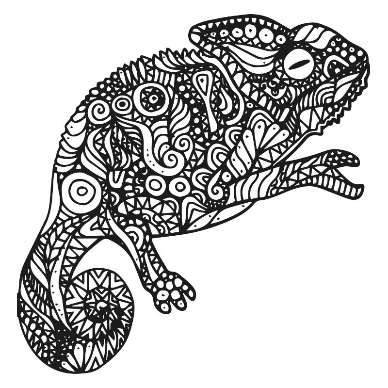 Mandala chameleon pattern