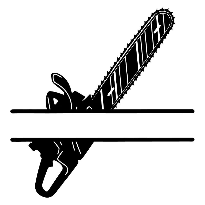 Bannière de bûcheron à la tronçonneuse