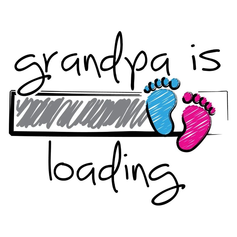 Slogan Opa wird geladen. Opa und Oma werden