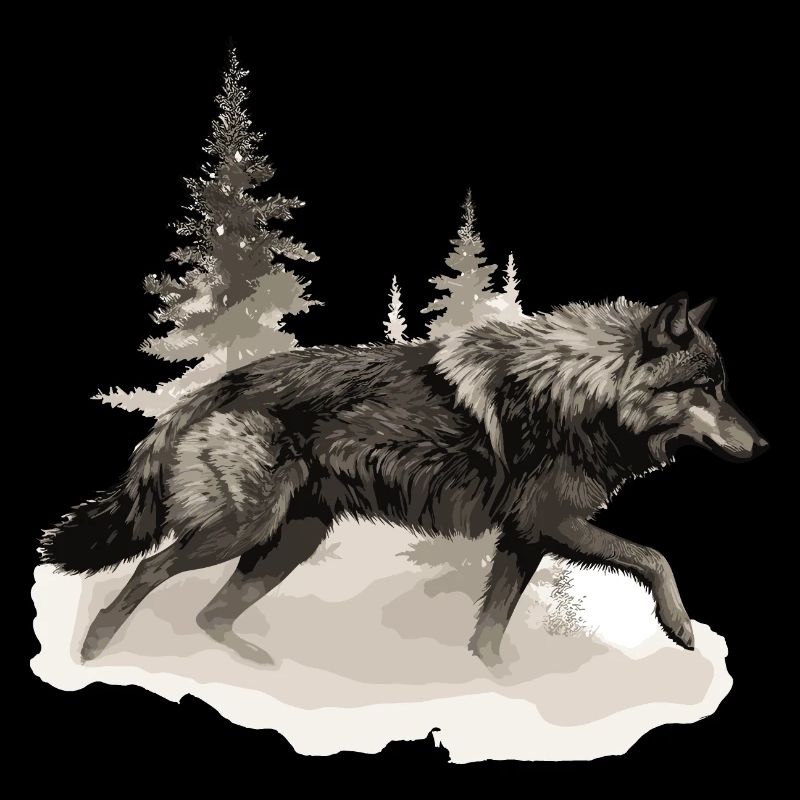 Wolf Scratch Marks Claws Wild Forest Animal