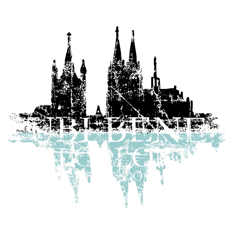 UBI BENE IBI COLONIA Köln Rhein Skyline Spruch