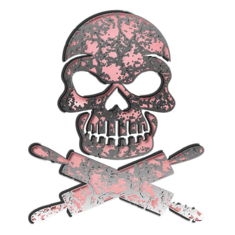 Skull skull with dough rolls