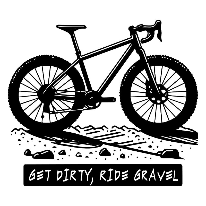 Illustration d’aventure en vélo de gravier