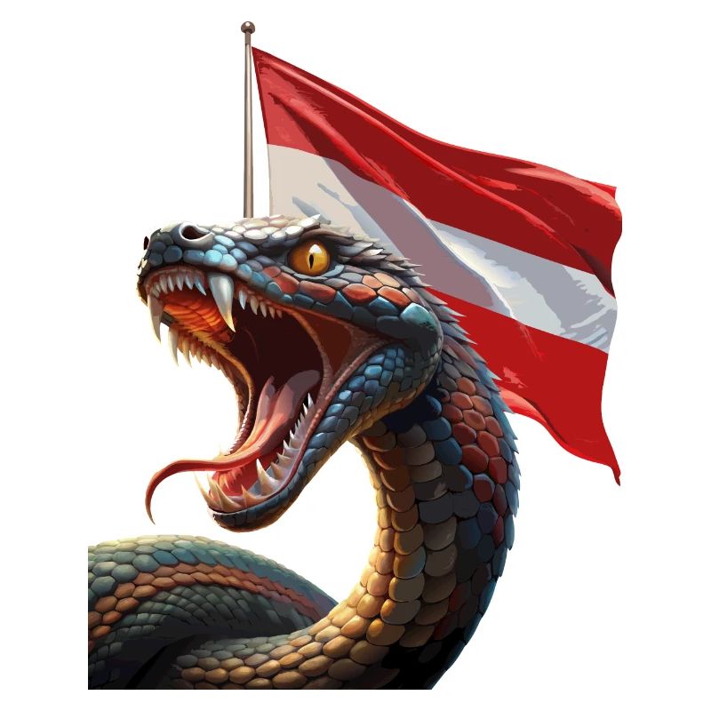 A cool snake with Austria flag