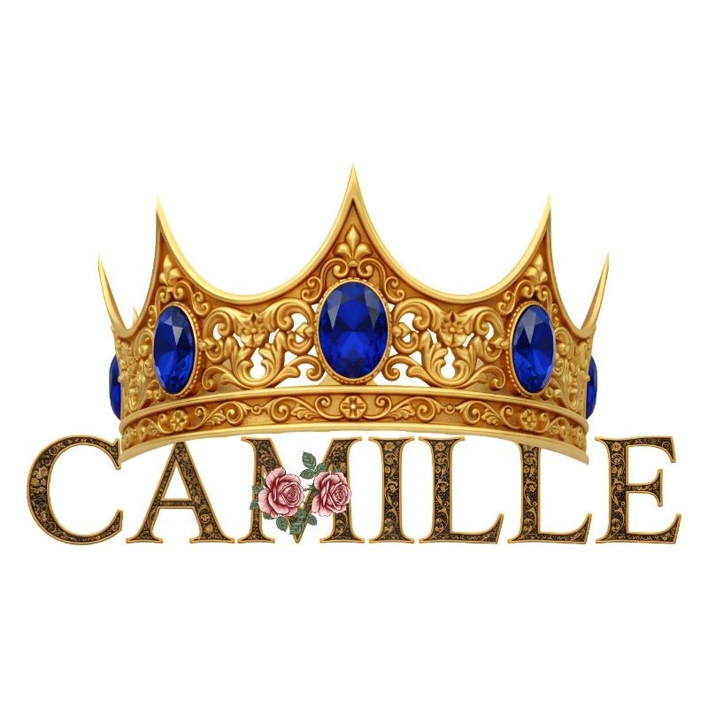 Couronne dorée Monogramme Camille