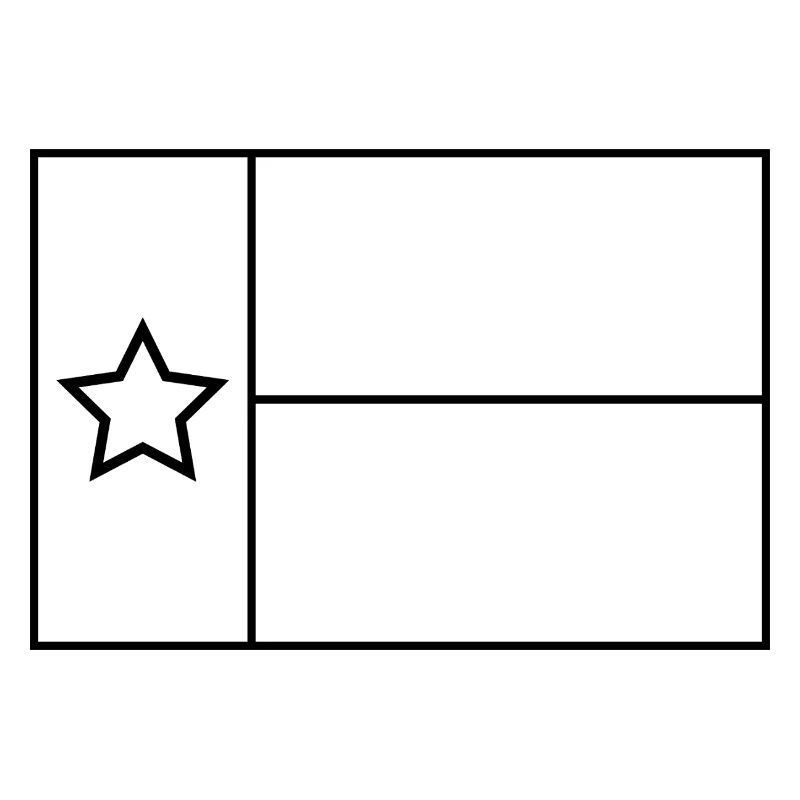 Texas flag outline